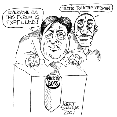 Nick Griffin: Everyone on this forum is expelled!