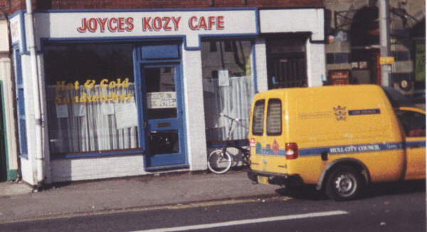 Joyces Kozy Cafe, Hull, as frequented by Hull City Council workers