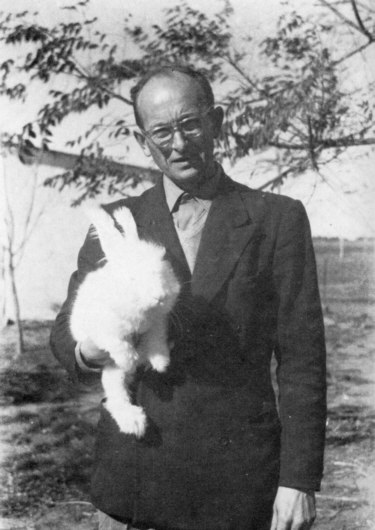 Sometime in Argentina Eichmann bred rabbits for a living.