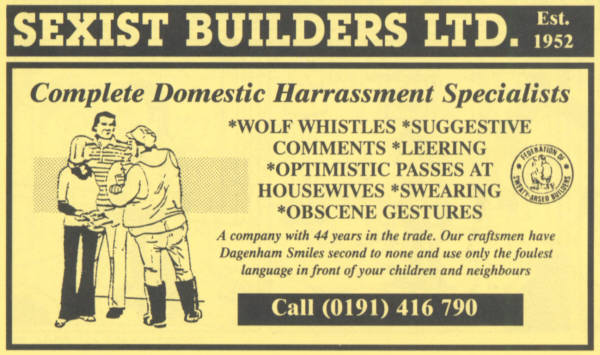 Advertisement for a dodgy builder