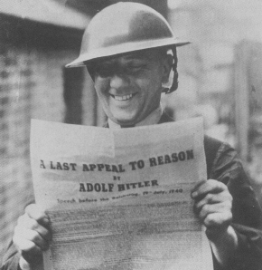 A British white laughs at Hitler’s ‘Last Appeal to Reason’ in 1940