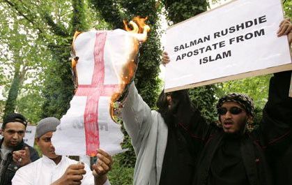 Muslims in London protest at Rushdie’s knighthood