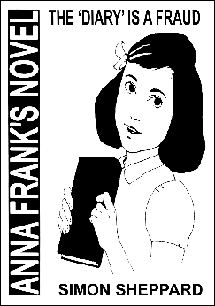 The front cover of Anna Frank’s Novel by Simon Sheppard