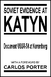 The front cover of a phony Soviet forensic report about the Katyn Forest massacre