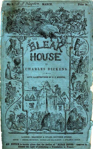 The original cover of 'Bleak House' by Charles Dickens (1852)