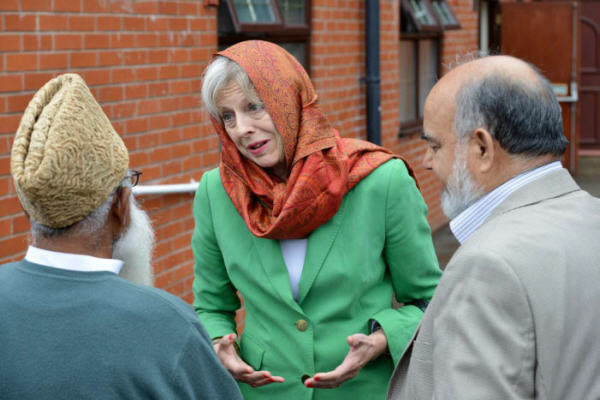 Theresa May in a headscarf, pandering to Moslems