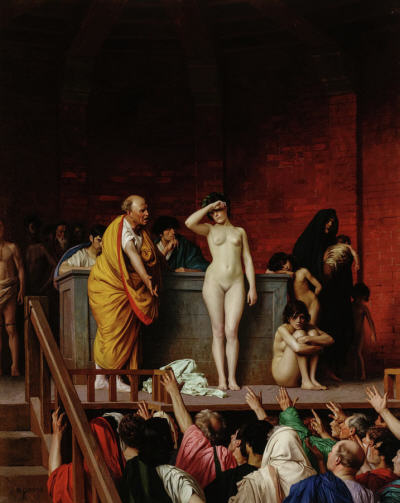 Sale of a Slave Girl in Rome, Jean-Leon Gerome (1884)