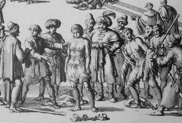 Slaves were poked, prodded and subjected to a cheeky sales patter. ‘Behold what a strong man this is! What limbs he has!’