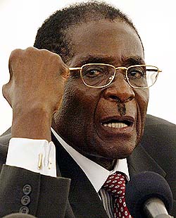 Robert Mugabe, black dictator of Zimbabwe