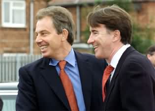 Puppet Tony Blair with puppet-master Peter Mandelson