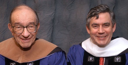 Alan Greenspan and Gordon Brown