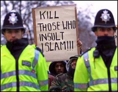 Police stand by as Muslims commit ‘incitement to murder’